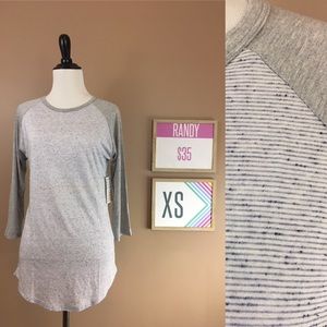 White and navy micro stripe LLR Randy, size XS